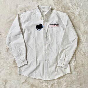 Dunbrooke Continental Motors Logo White Men's Shirt size M